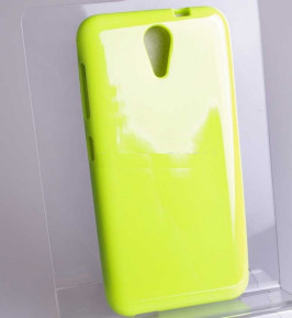 Силиконов гръб ТПУ гланц JELLY  CASE за HTC DESIRE 620G зелен електрик / лайм